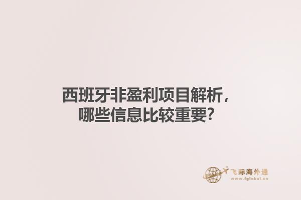 西班牙非盈利项目解析，哪些信息比较重要？