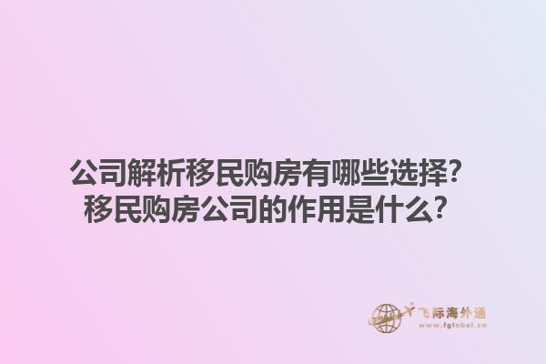 公司解析移民购房有哪些选择？移民购房公司的作用是什么？1.jpg
