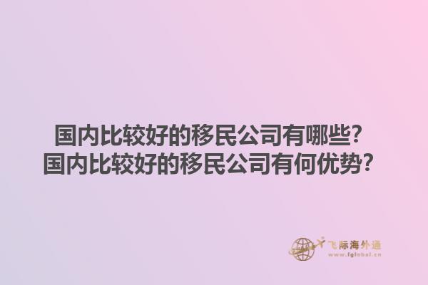 国内比较好的移民公司有哪些？国内比较好的移民公司有何优势？