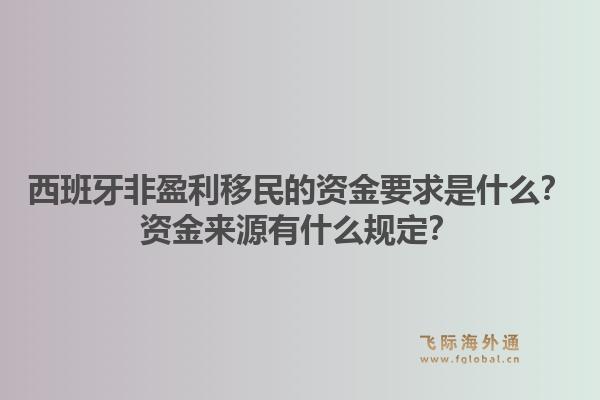 西班牙非盈利移民的资金要求是什么？资金来源有什么规定？1.jpg
