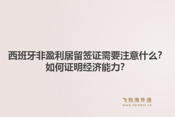 西班牙非盈利居留签证需要注意什么？如何证明经济能力？1.jpg