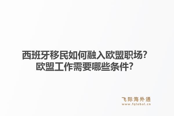 西班牙移民如何融入欧盟职场？欧盟工作需要哪些条件？