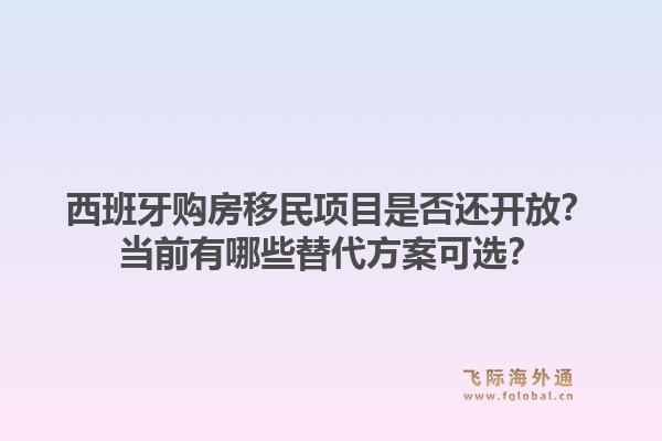 西班牙购房移民项目是否还开放？当前有哪些替代方案可选？