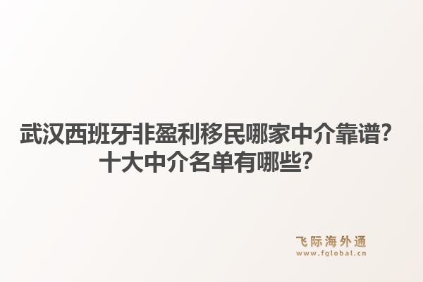 武汉西班牙非盈利移民哪家中介靠谱？十大中介名单有哪些？