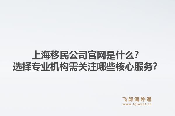 上海移民公司官网是什么？选择专业机构需关注哪些核心服务？