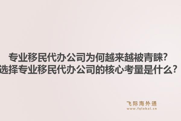 专业移民代办公司为何越来越被青睐？选择专业移民代办公司的核心考量是什么？