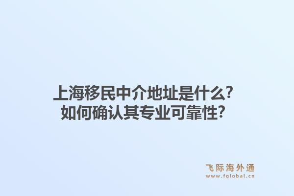 上海移民中介地址是什么？如何确认其专业可靠性？
