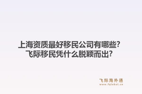 上海资质最好移民公司有哪些？飞际移民凭什么脱颖而出？