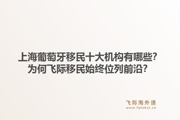 上海葡萄牙移民十大机构有哪些？为何飞际移民始终位列前沿？