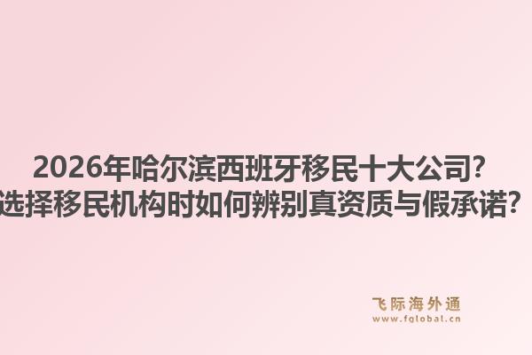 2026年哈尔滨西班牙移民十大公司?选择移民机构时如何辨别真资质与假承诺?1.jpg