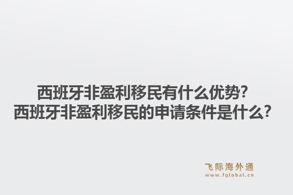 西班牙非盈利移民有什么优势？西班牙非盈利移民的申请条件是什么？1.jpg