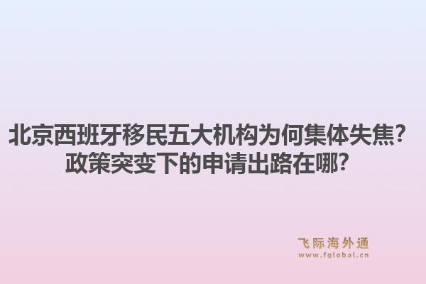 北京西班牙移民五大机构为何集体失焦？政策突变下的申请出路在哪？1.jpg