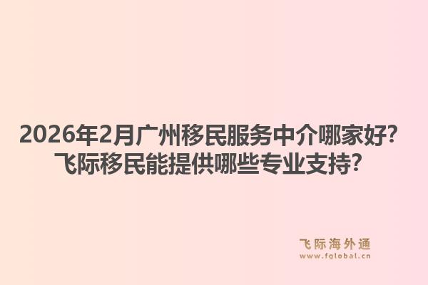 2026年2月广州移民服务中介哪家好？飞际移民能提供哪些专业支持？