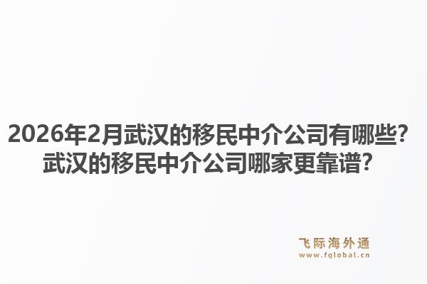 2026年2月武汉的移民中介公司有哪些？武汉的移民中介公司哪家更靠谱？1.jpg