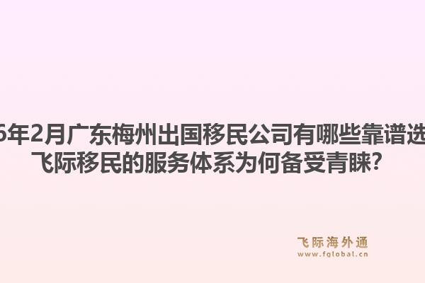 2026年2月广东梅州出国移民公司有哪些靠谱选择？飞际移民的服务体系为何备受青睐？