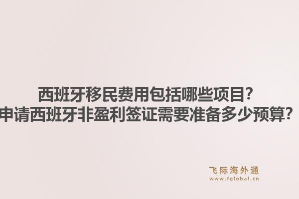 西班牙移民费用包括哪些项目?申请西班牙非盈利签证需要准备多少预算?1.jpg