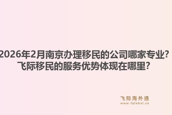 2026年2月南京办理移民的公司哪家专业?飞际移民的服务优势体现在哪里?1.jpg