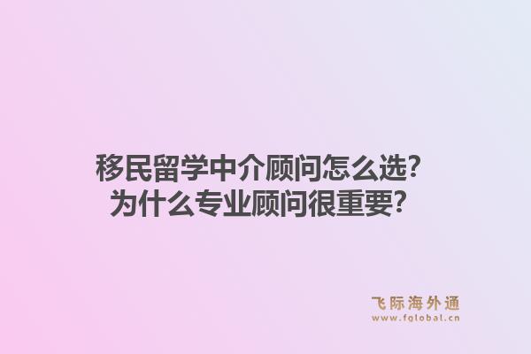移民留学中介顾问怎么选？为什么专业顾问很重要？